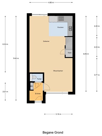 Floorplan - Rietveld-erf 21, 3315 DA Dordrecht