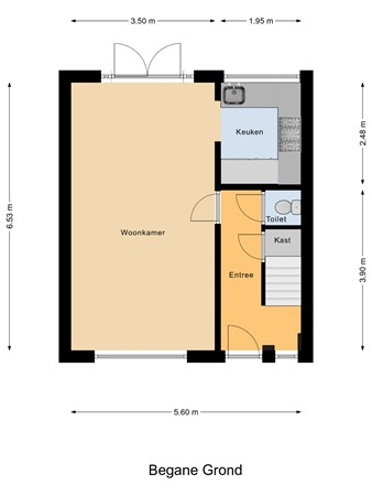 Floorplan - Jacob van Rijsoordstraat 12, 3161 XC Rhoon