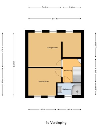 Floorplan - Jacob van Rijsoordstraat 12, 3161 XC Rhoon
