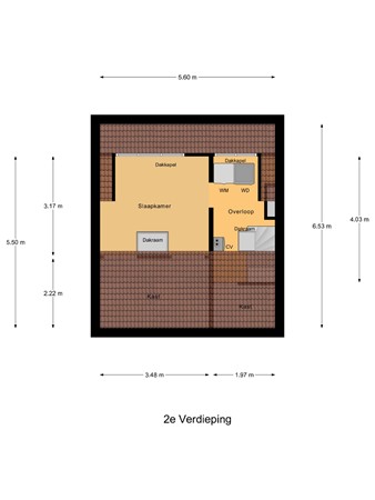 Floorplan - Jacob van Rijsoordstraat 12, 3161 XC Rhoon