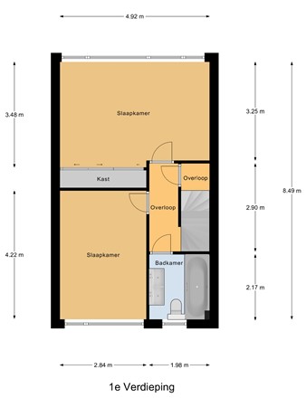 Floorplan - Bootstraat 2, 3295 TB 's-Gravendeel