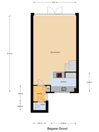 Floorplan - Bootstraat 21, 3295 TB 's-Gravendeel