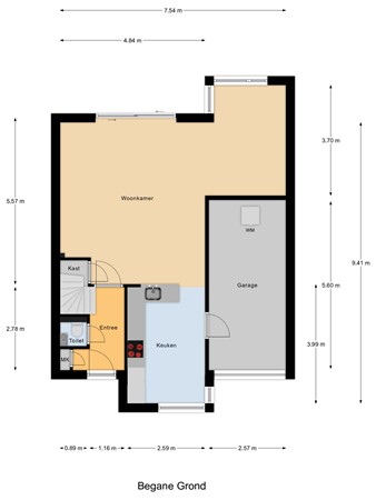Floorplan - Poldervaart 45, 3295 GV 's-Gravendeel