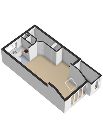 Floorplan - Vlietstraat 26, 3295 GN 's-Gravendeel