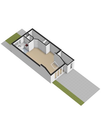 Floorplan - Vlietstraat 26, 3295 GN 's-Gravendeel