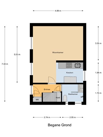 Floorplan - In 't Veldstraat 47, 3295 AJ 's-Gravendeel