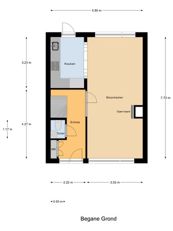 Floorplan - Kolgansstraat 8, 3291 VC Strijen