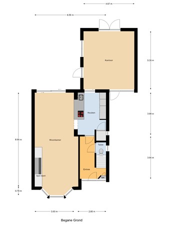 Floorplan - Nieuwestraat 72, 3291 AS Strijen