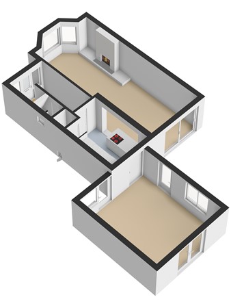 Floorplan - Nieuwestraat 72, 3291 AS Strijen