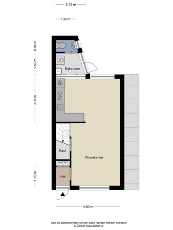 Floorplan - Verbruggestraat 38, 3295 AX 's-Gravendeel