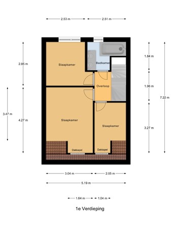 Floorplan - Tulpstraat 9, 3295 SX 's-Gravendeel