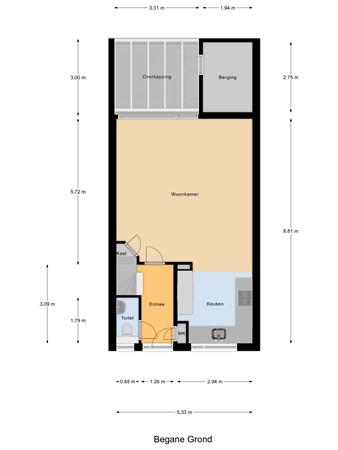 Floorplan - Pelikaan 46, 2986 TB Ridderkerk