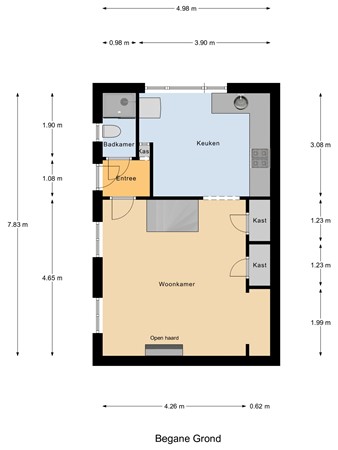 Floorplan - Nieuweweg 13, 3292 AE Strijensas
