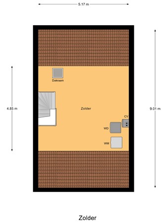 Floorplan - Bonhoefferstraat 8, 3263 SC Oud-Beijerland