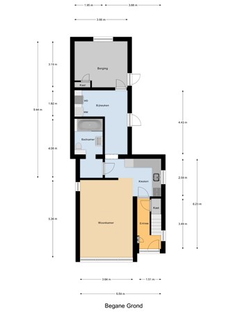 Floorplan - Nieuwestraat 90, 3291 AS Strijen