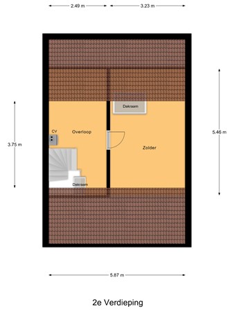 Floorplan - Bosweg 71, 3291 AD Strijen