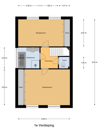 Floorplan - Stoop van Strijenstraat 19, 3291 GL Strijen