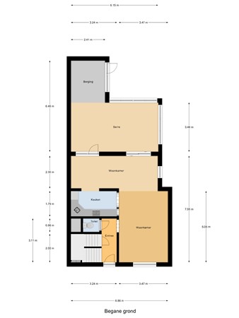 Floorplan - Zweedsestraat 27, 3295 EK 's-Gravendeel