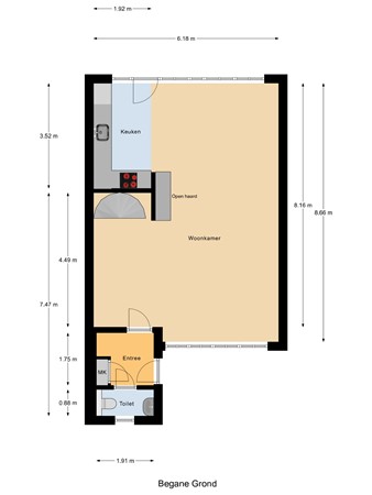 Floorplan - Trambaan 3, 3291 CM Strijen