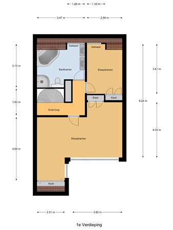 Floorplan - Trambaan 3, 3291 CM Strijen