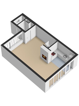Floorplan - Trambaan 3, 3291 CM Strijen