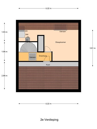 Floorplan - Trambaan 3, 3291 CM Strijen