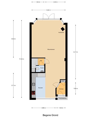 Floorplan - Diepenhorstweg 8, 3291 GJ Strijen