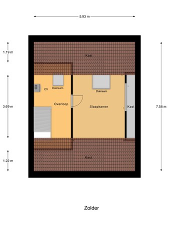 Floorplan - Magnoliastraat 28, 3297 BC Puttershoek