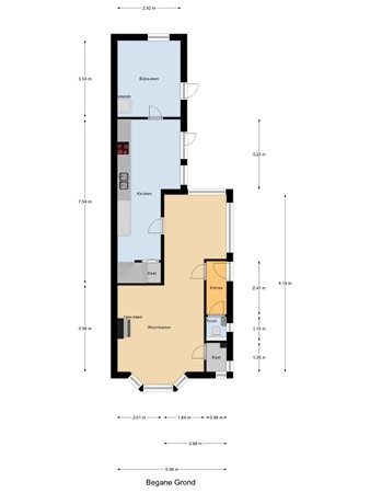 Floorplan - Nieuwestraat 61, 3291 AP Strijen