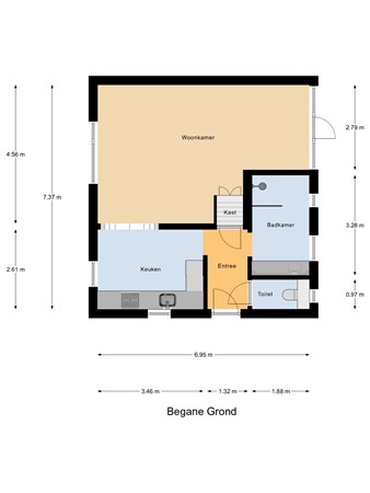 Floorplan - Kooilandsedijk 19, 3291 LG Strijen