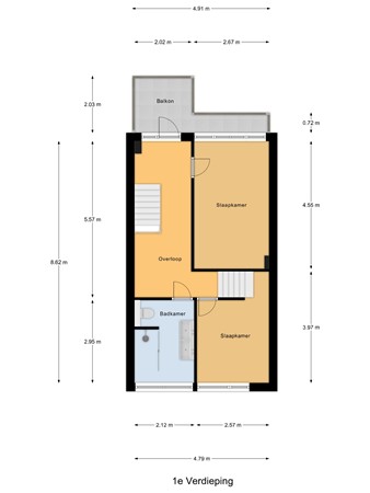 Floorplan - Thorbeckestraat 22, 3131 HP Vlaardingen
