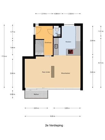 Floorplan - Kilweg 15, 3295 KC 's-Gravendeel