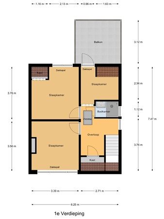 Floorplan - Spui 30, 3291 EV Strijen