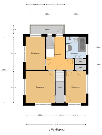Floorplan - Boompjesstraat 37, 3291 AA Strijen