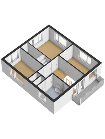 Floorplan - Boompjesstraat 37, 3291 AA Strijen