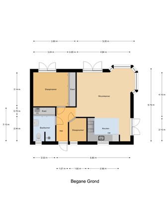 Floorplan - Rijksstraatweg 186-613, 3316 EJ Dordrecht