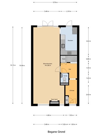 Floorplan - Crocuserf 48, 3295 SC 's-Gravendeel