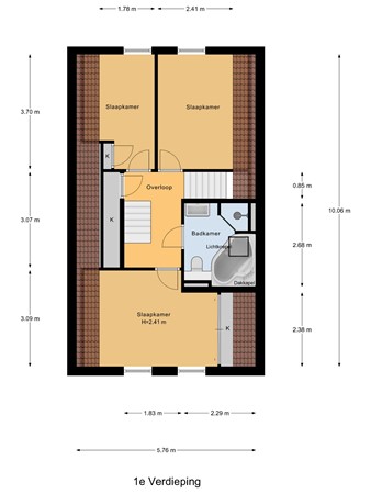 Floorplan - Crocuserf 48, 3295 SC 's-Gravendeel