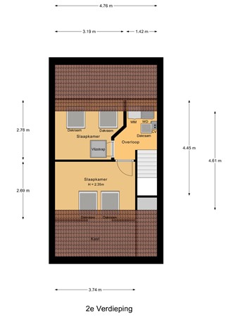 Floorplan - Binnensingel 57, 3291 TB Strijen