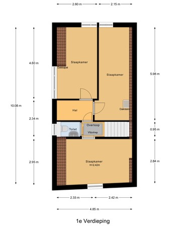 Floorplan - Kerkstraat 3, 3291 AJ Strijen