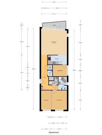 Floorplan - Lokkertsemolenweg 66, 3194 WC Hoogvliet Rotterdam
