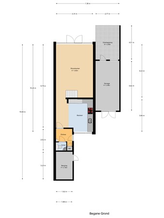 Floorplan - Damaststraat 23, 3295 VC 's-Gravendeel