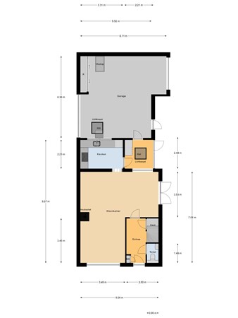 Floorplan - Julianastraat 90, 3291 BM Strijen