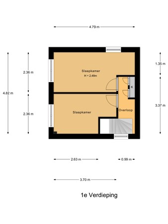 Floorplan - Mina Krüseman-erf 130, 3315 GE Dordrecht