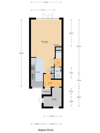Floorplan - Kemphaanpad 15, 3291 VB Strijen