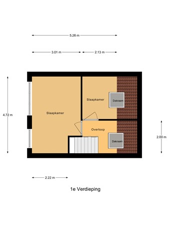 Floorplan - Verbruggestraat 20, 3295 AX 's-Gravendeel