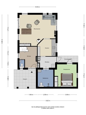 Floorplan - Gentiaan 4, 3776 ND Stroe