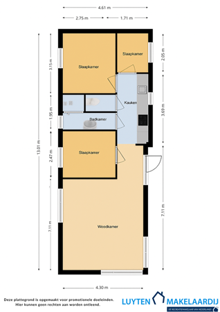 Wellenseind 9-261, 5094 EG Lage Mierde - Plattegrond RBK 261 2D.png