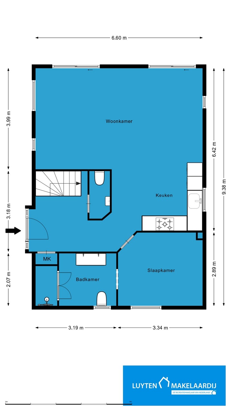 Plattegrond Ruime villa aan het Veluwemeer op EuroParcs Zuiderzee
