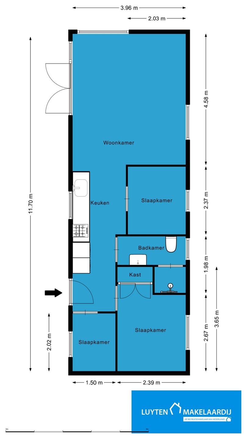Plattegrond Instapklare boswoning bij De IJzeren Man